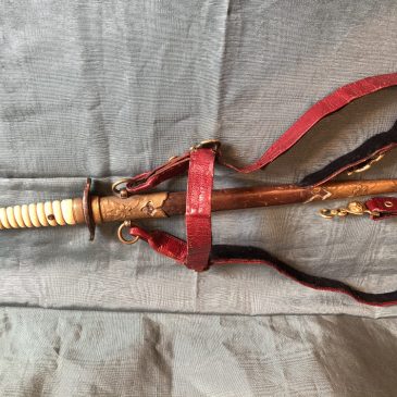 Japanese Naval Dagger with very rare hanging straps