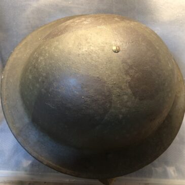 British camoflaged Tommy helmet dated 1943 WW2