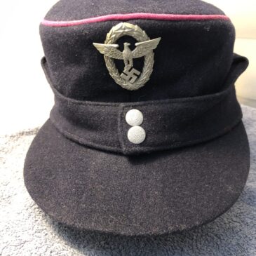 WW2 German Fire Police cap with original 1st pattern insignia