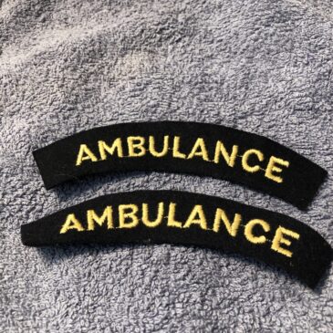 WW2  British Ambulance shoulder titles