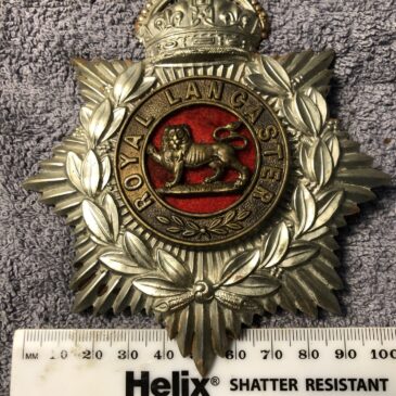 A Royal Lancaster Blue Cloth Helmet plate